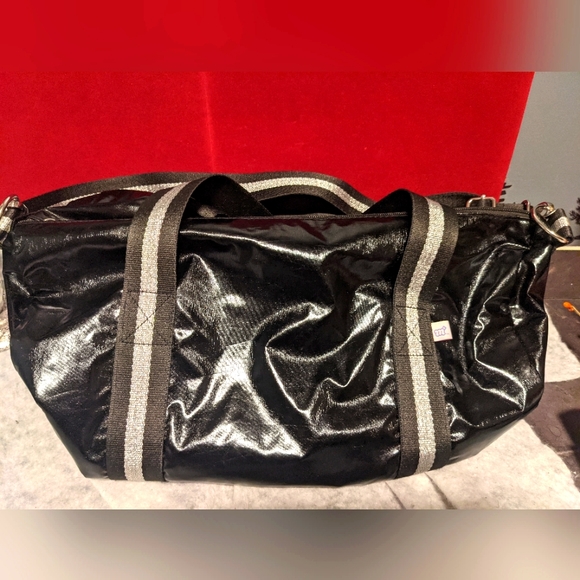 Target Bags More Than Magic Metallic Double Handles Crossbody Duffle Bag Black Poshmark